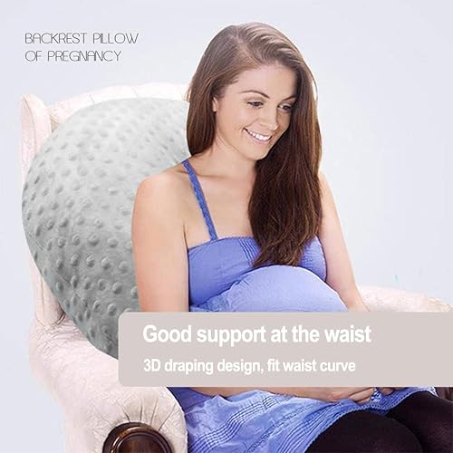 Miniatura 4 de KAKIBLIN Almohada de lactancia materna, almohada multifuncional de apoyo de lactancia para el tiempo boca abajo (gris)