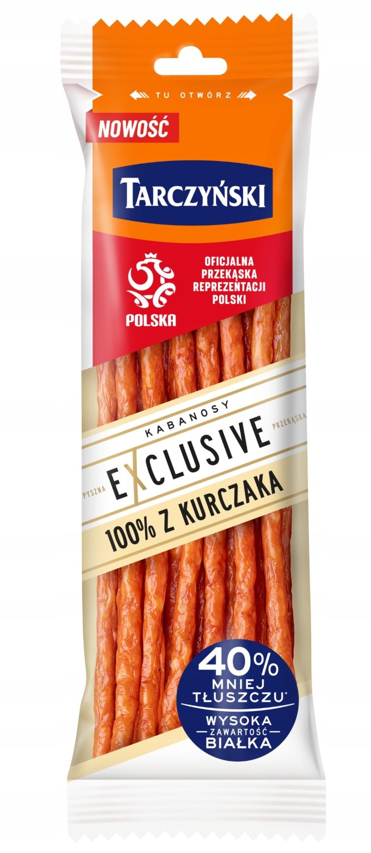Tarczynski Kabanossi 100% Hähnchen 18x 90g - Cabanossi Wurst Fleischsnack