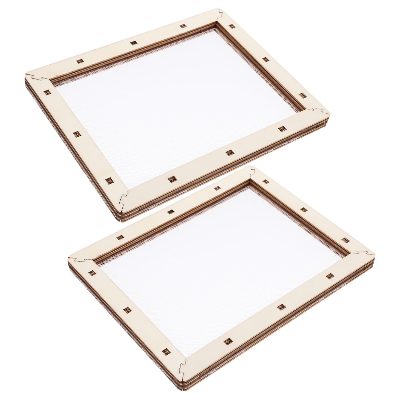 ERINGOGO DIY Paper Making Kit Mesh Frame Wooden Frame Handmade Paper Screen Educational Craft