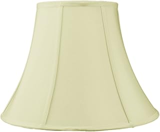 8x16x12 Egg Shell Shantung Bell Lampshade with Brass Spider fitter - Perfect for table lamps and some desk lamps -Medium, Egg Shell