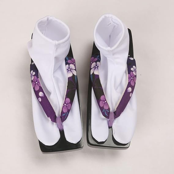 Japanese Tabi Socks Two-Toe Socks V-Toe Slip-Proof Socks Kimono Anime Cosplay White
