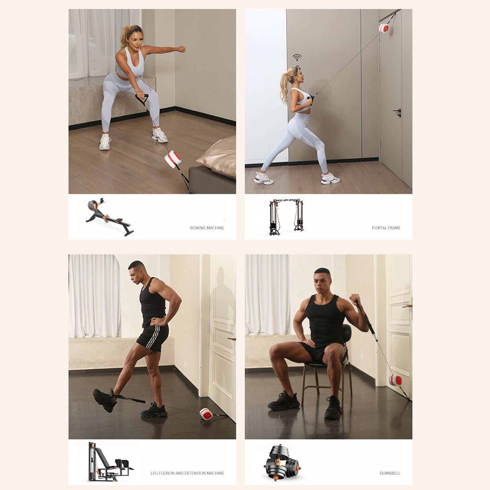 Fasce di resistenza per allenamento, tubi per allenamento della forza, esercizi fitness, maniglie comode, tonificazione completa del corpo, allenamenti in palestra a casa, resistenza nera 22 x 19 x 10