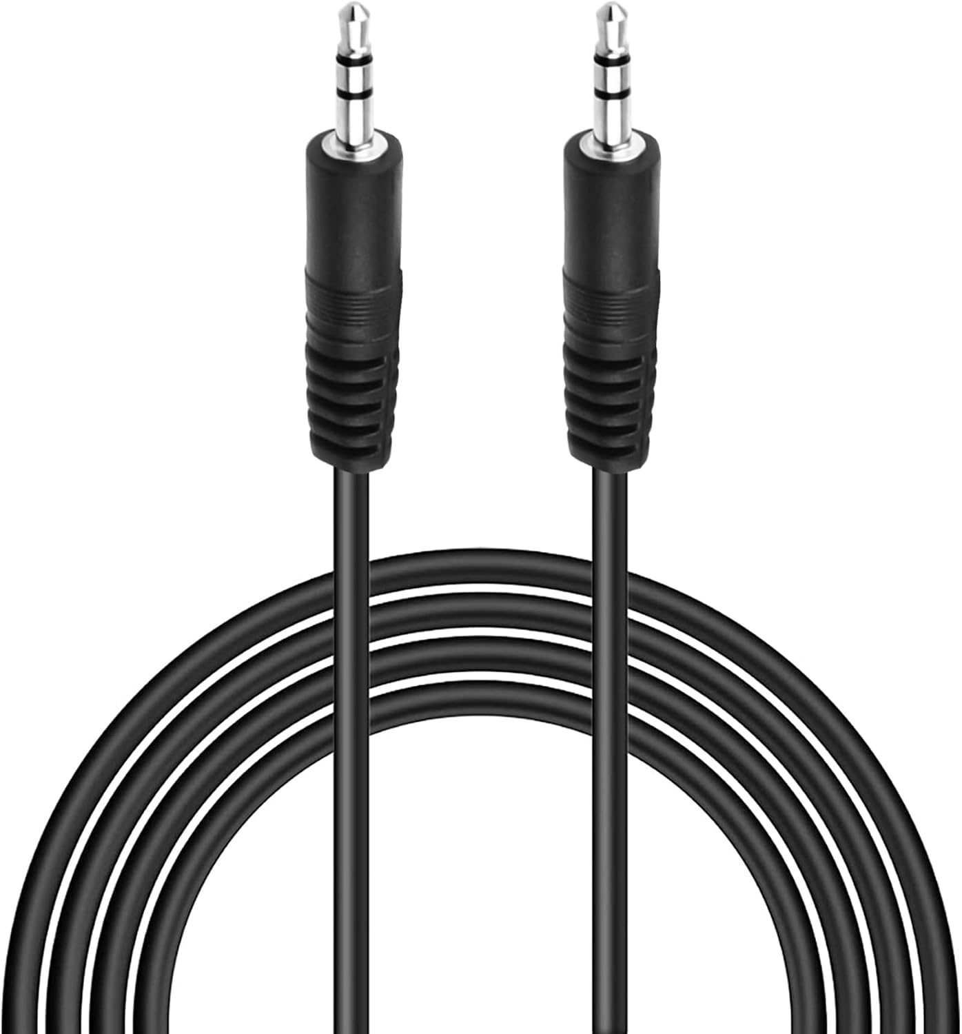 Close-up of 3.5mm audio cable connectors