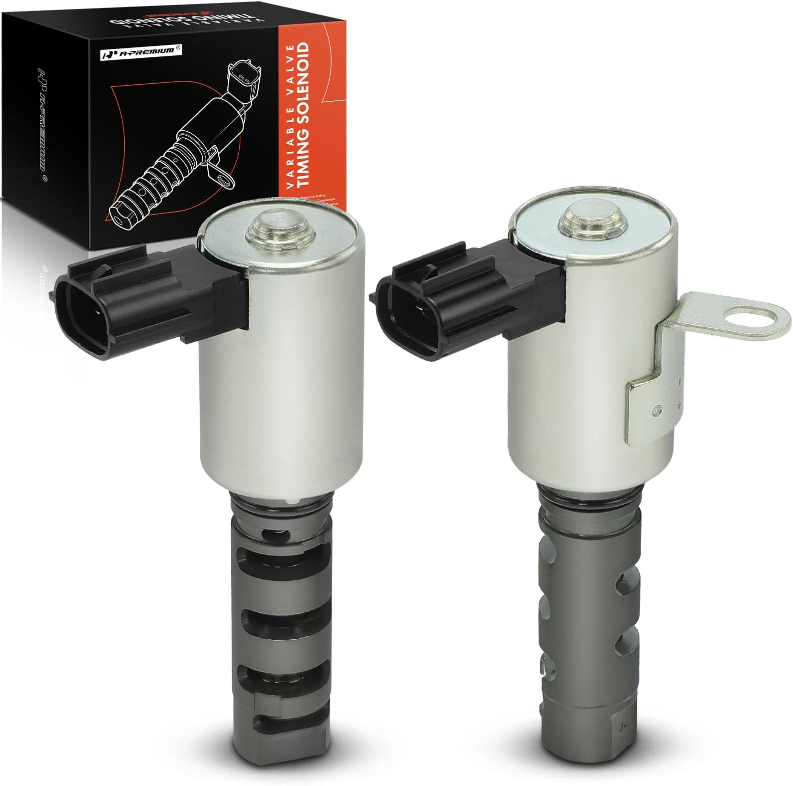 A-Premium 2-PC Left & Right Engine Variable Valve Timing (VVT) Solenoid Compatible with Toyota Camry Highlander Sienna Avalon Solara RX300 RX400h 3.0L 3.3L, Replace# 15330-0A010 15340-0A010