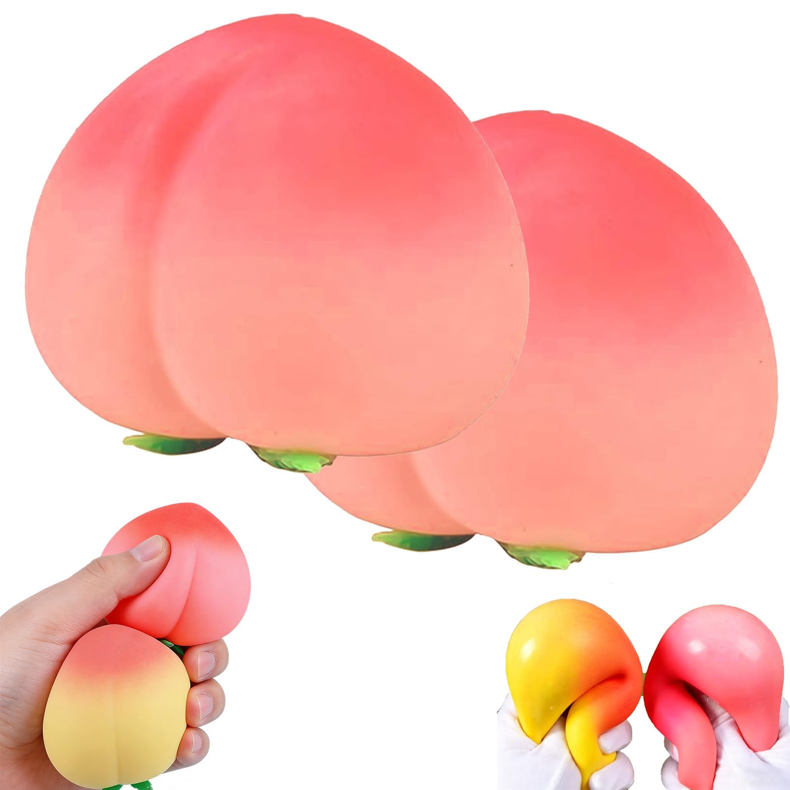 Cheese Squishy, Squishy Cheese Sugar Cube SquishySensory Toy, Big Brain CheeseStress Ball Realistic Design, Anxiety Relief Fidget Toy Sensory Toys For Adults & Kids (Pink, 2PCS) — image 1