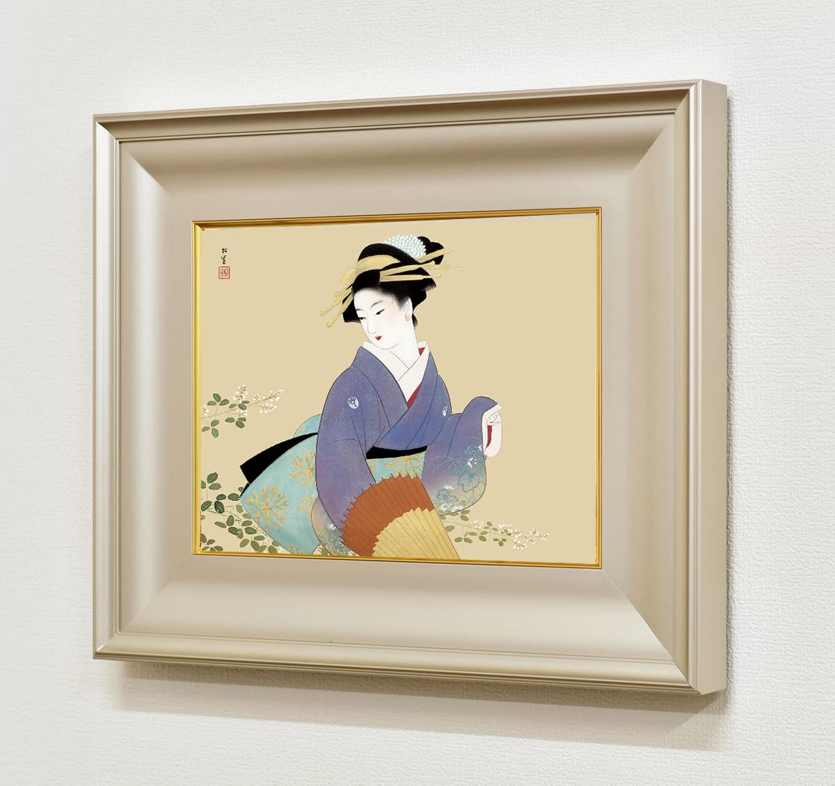 Amazon.co.jp: 絵画 上村松園 （うえむらしょうえん）・ 萩の露