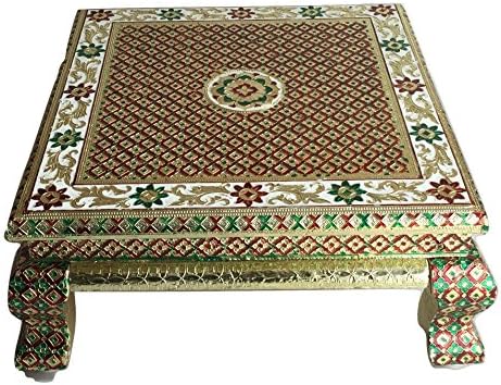Movie Time Video Premium Quality Puja Bajot, Meenakari Flower Pattern, Small
