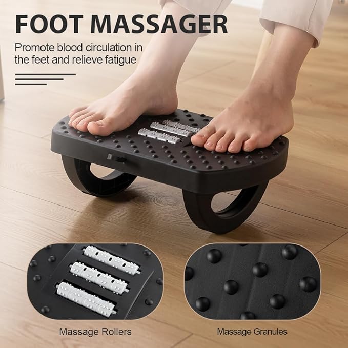 Reposapiés Ergonómico CasaZenith con Rodillo de Masaje, 13 x 9.2 x 4.7 pulgadas miniatura 5