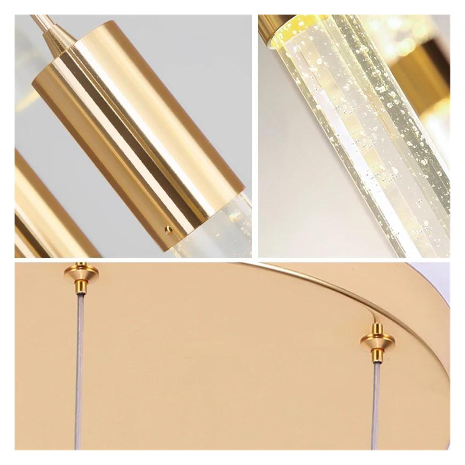 Genérico Lámparas de araña, Lámpara de araña LED moderna for sala estar, lámpara cristal, for escalera, lámparas largas en espiral, luz for el hogar