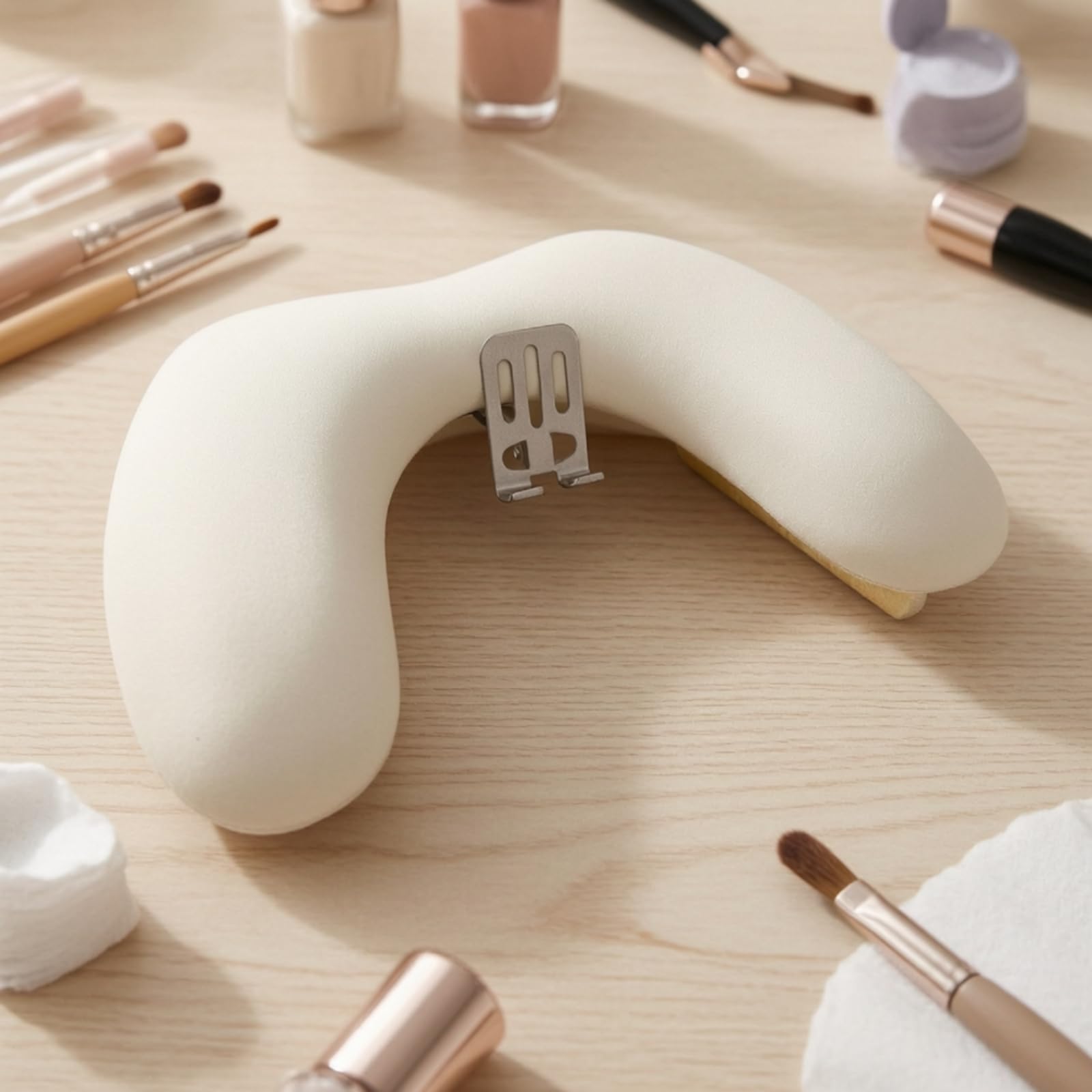 perfeclan Reposa en Forma a Forma Di U Patas Madera Desmontable Apoya con Patas Desmontables Ahorra Espacio para Manicuristas, Manicura en Casa, Estilo B