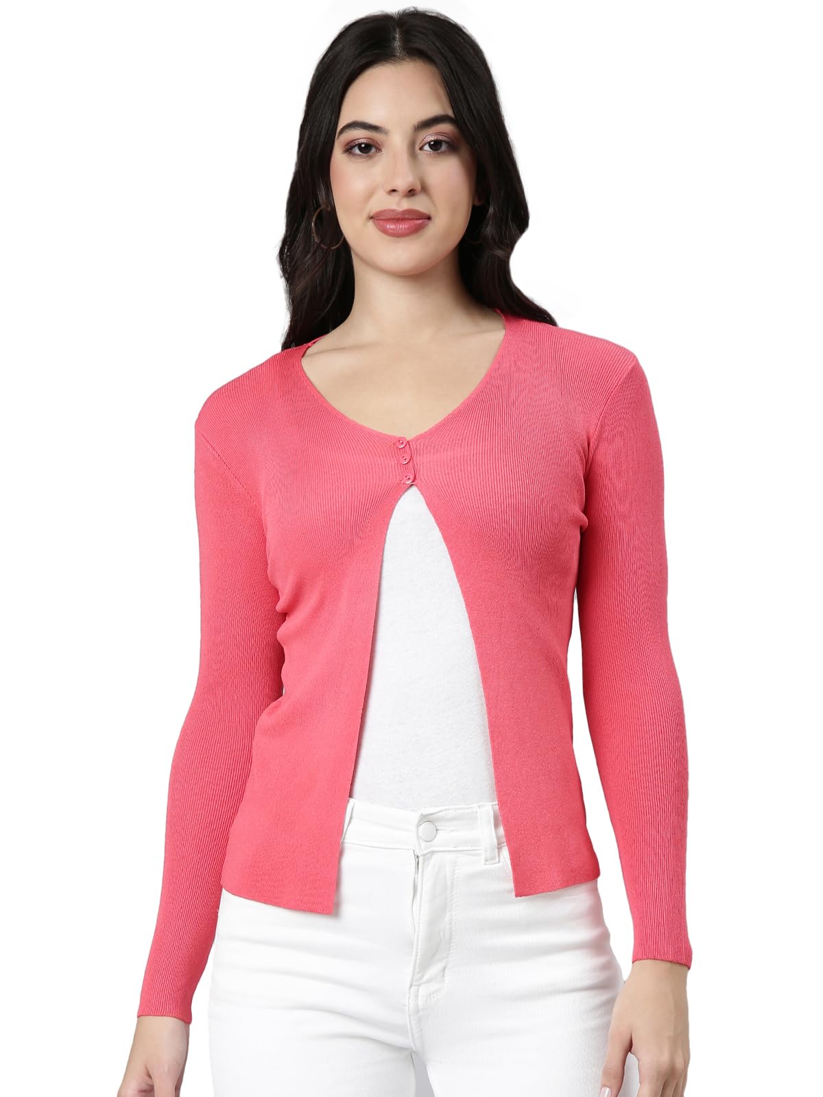showoffff Women Solid Shrug | Full Sleeves Knitted Shrugs for Womens | Regular Fit Regular Length Shrug for Women's-picture-49