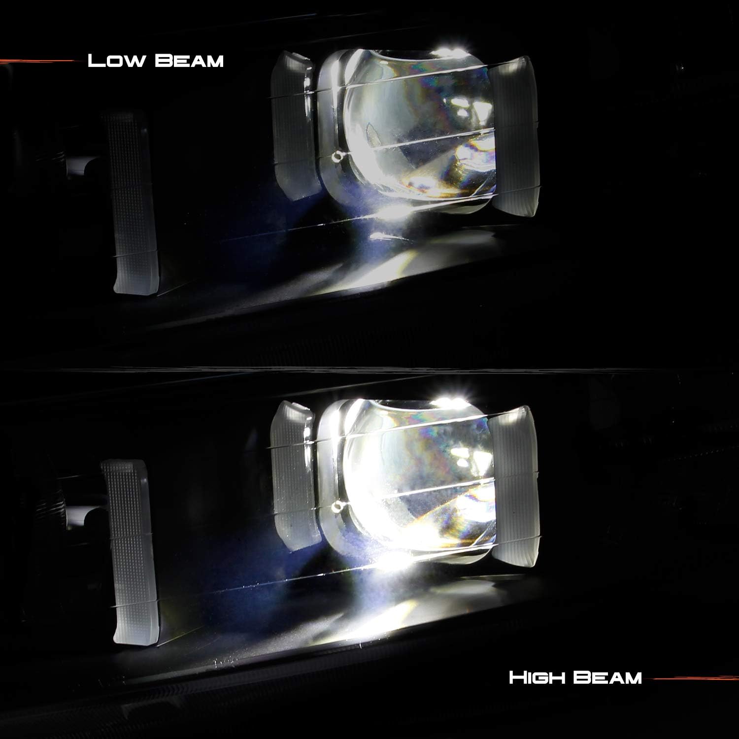 AKKON - For 04-08 Acura TL UA7 LED DRL Black Bezel Projector Headlights Front Headlamps Set Left + Right