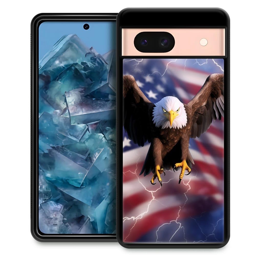 Coque Google Pixel 8A antichoc polycarbonate rigide coque arrière motif eagle - 8