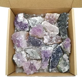 Raw Amethyst Clusters Bulk Natural Amethyst Geode 1.1Lbs Gemstones and Crystals Stone Specimen for Tumbling Witchcraft