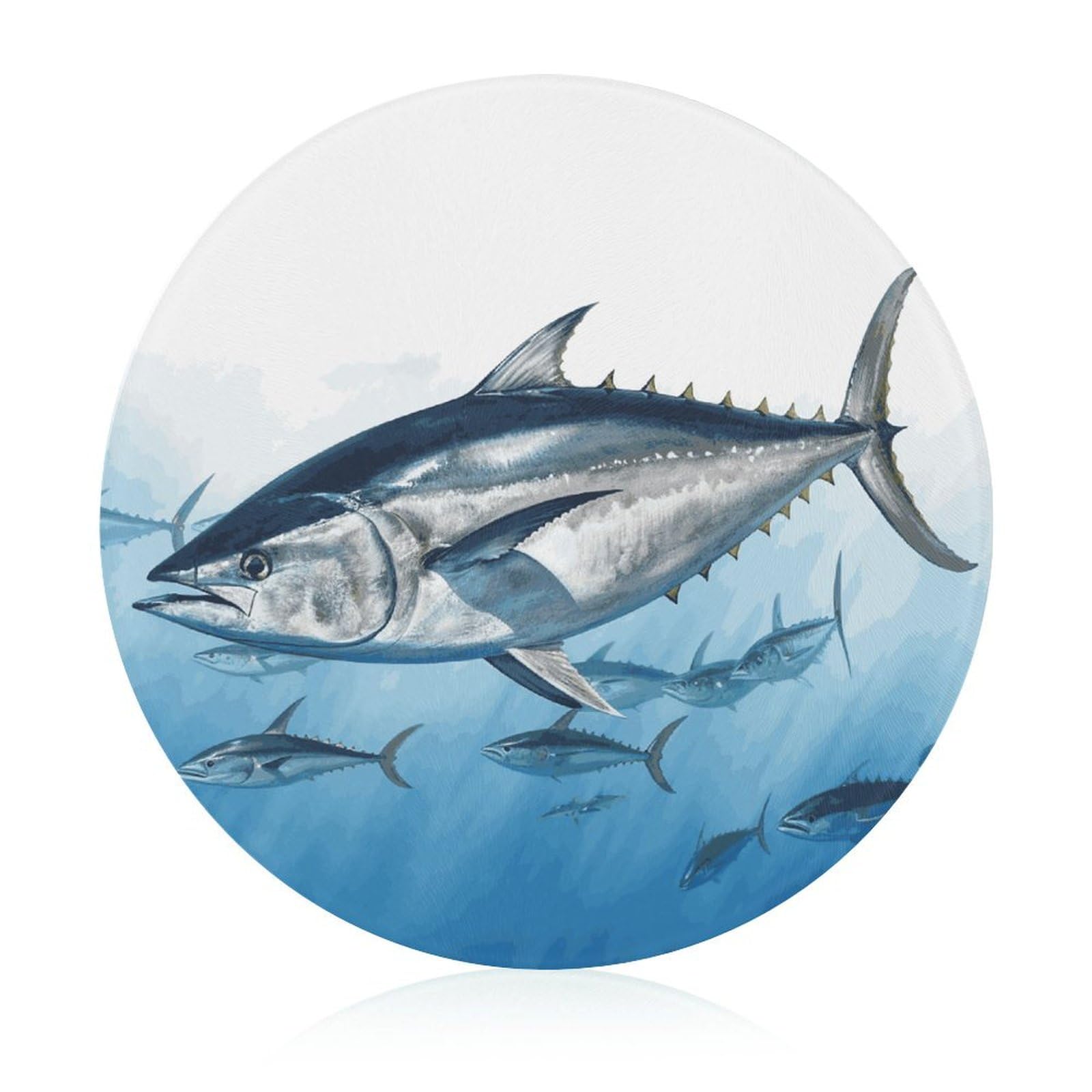 Planche à découper de comptoir en verre Thon rouge Thunnus, accessoire de prestige