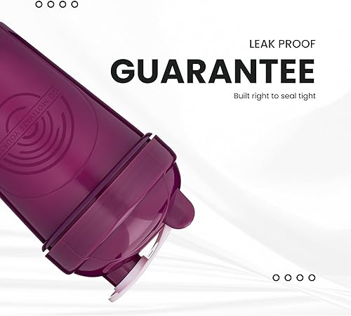 Miniatura 3 de GOMOYO Paquete de 2 botellas agitadoras de 20 onzas (coral, menta)  Paquete de 2 vasos mezcladores de proteínas con agitadores  El juego de botellas