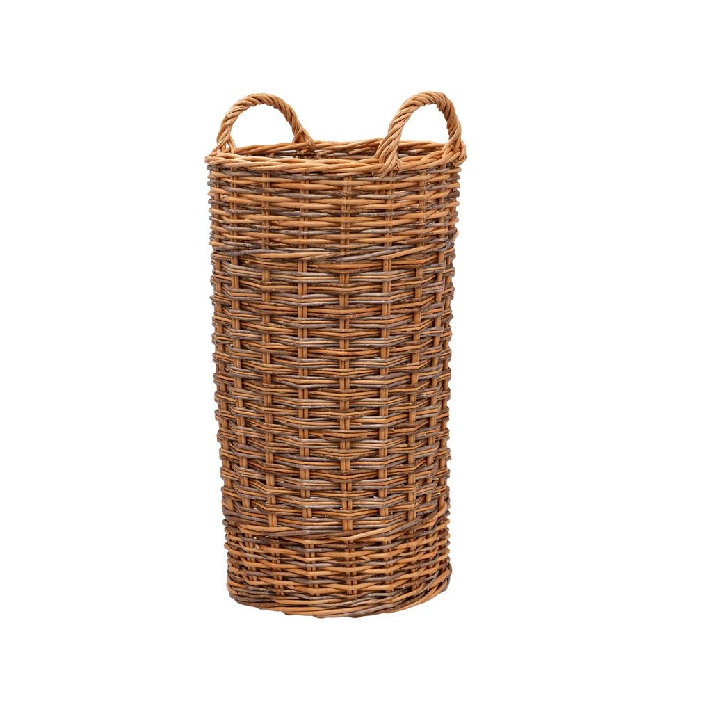 Arthur Cameron – Multi Weave Umbrella Large Wicker Basket with Handles – Stylish Home Storage & Kitchen Organisation (Small)