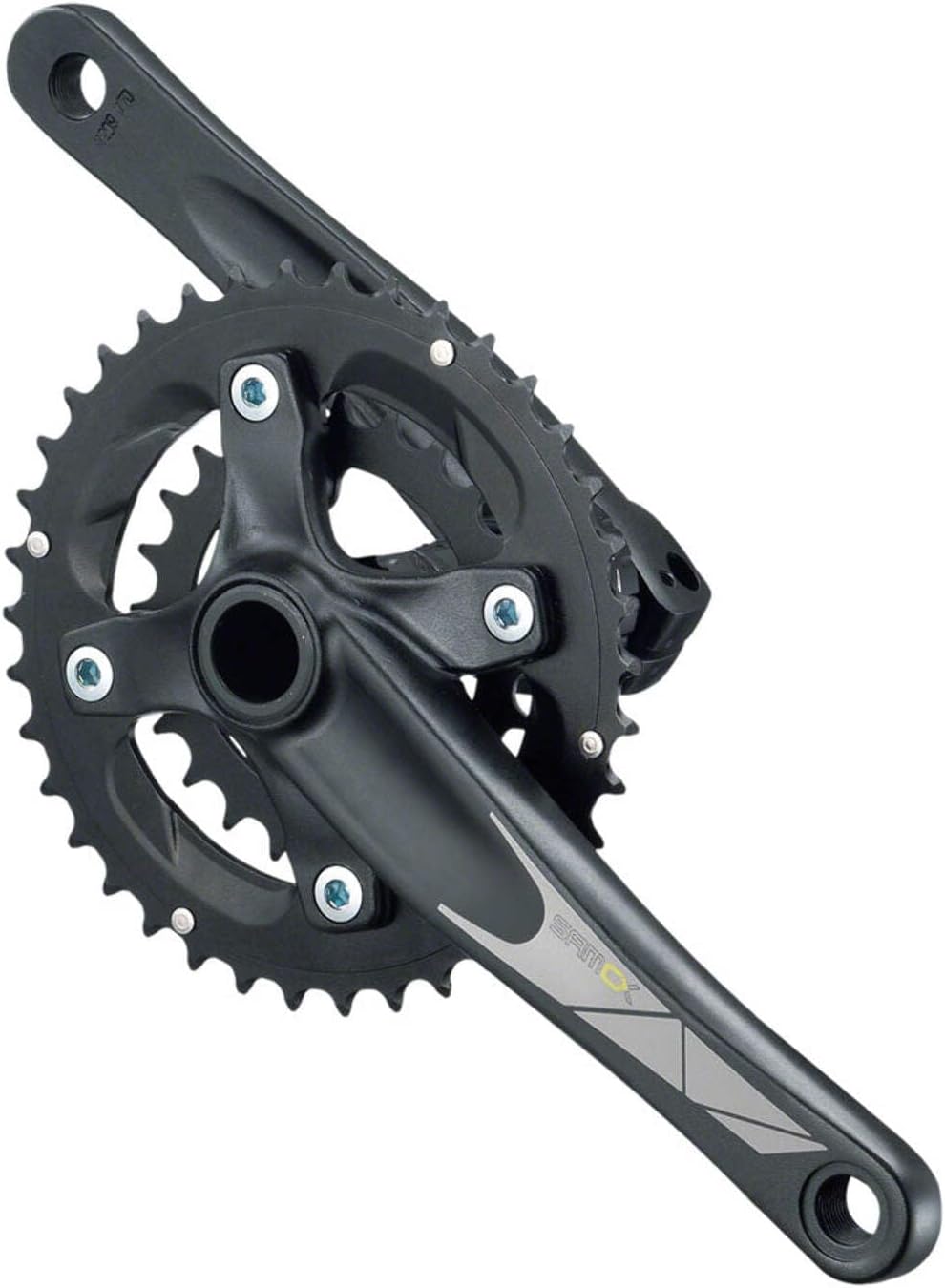 SAMOX TAF26 Crankset - 175mm, 9-Speed, 36/22t, 104/64 BCD, 24mm CrMo Crank Spindle, Black