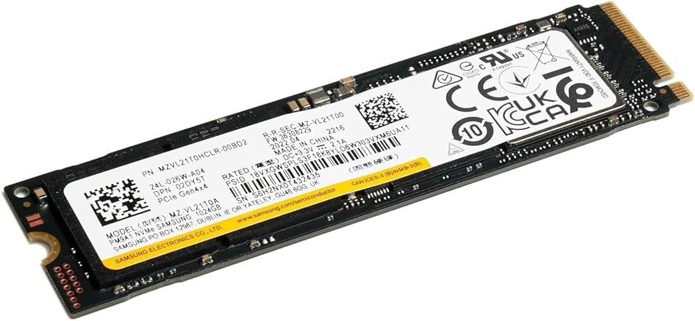 内蔵型SSD Samsung PM9A1 NVMe SSD 2048GB 2TB Samsung PM9A1 MZVL22T0HBLB-00BL7 2048GB NVMe M.2 2280 PCIe4