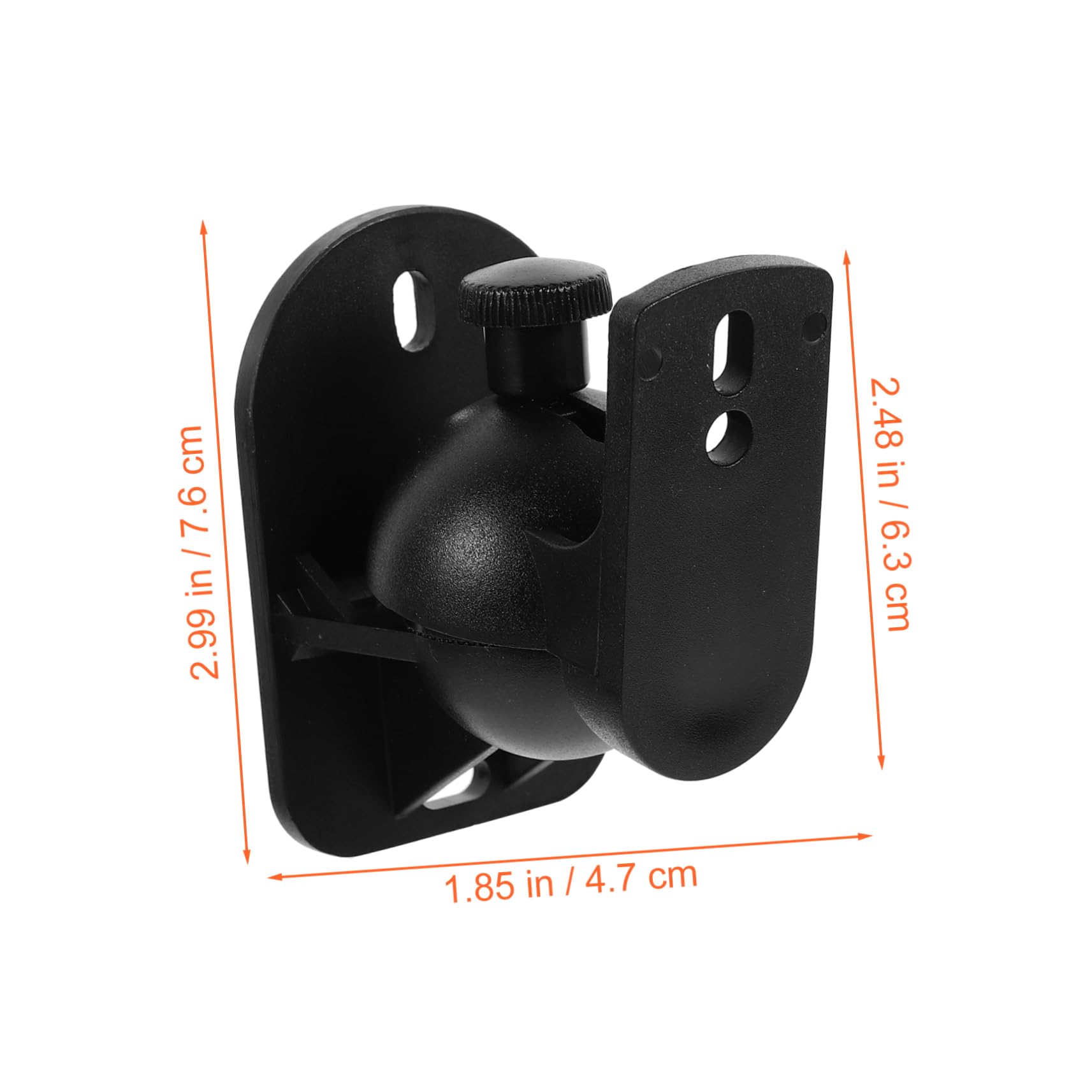 Support Mural pour Haut-parleur Surround 6 Ensembles Abs Noir Réglable