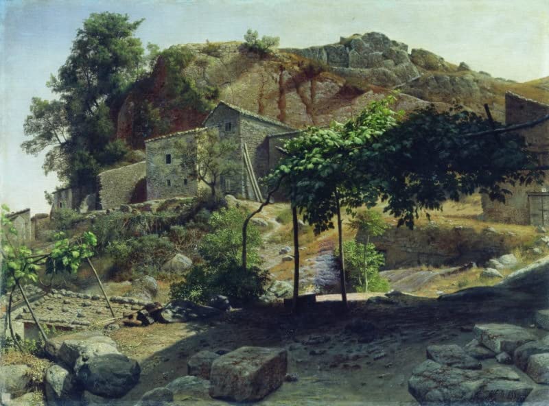 Toile Paysage du sud 50x70 cm pour habiller un mur vide sans cadre