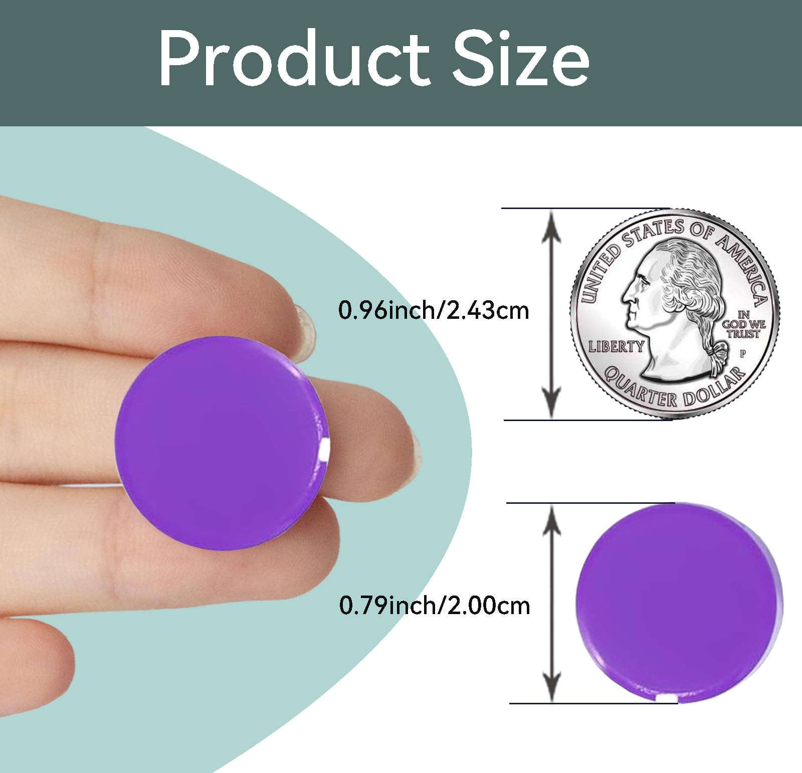 DUJEQM Fridge Magnets 30PCS Purple, Strong Magnet Mini Round Decorative Magnets - Image 4