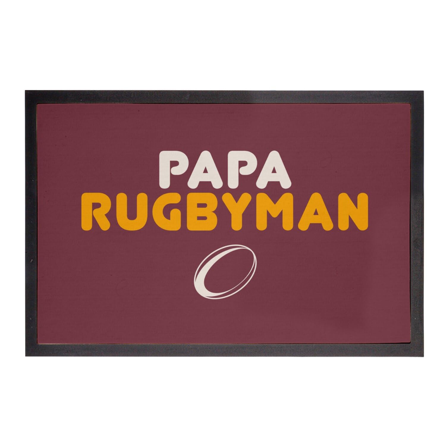 Paillasson rugby rouge pour l'entrée d'une maison de sportif