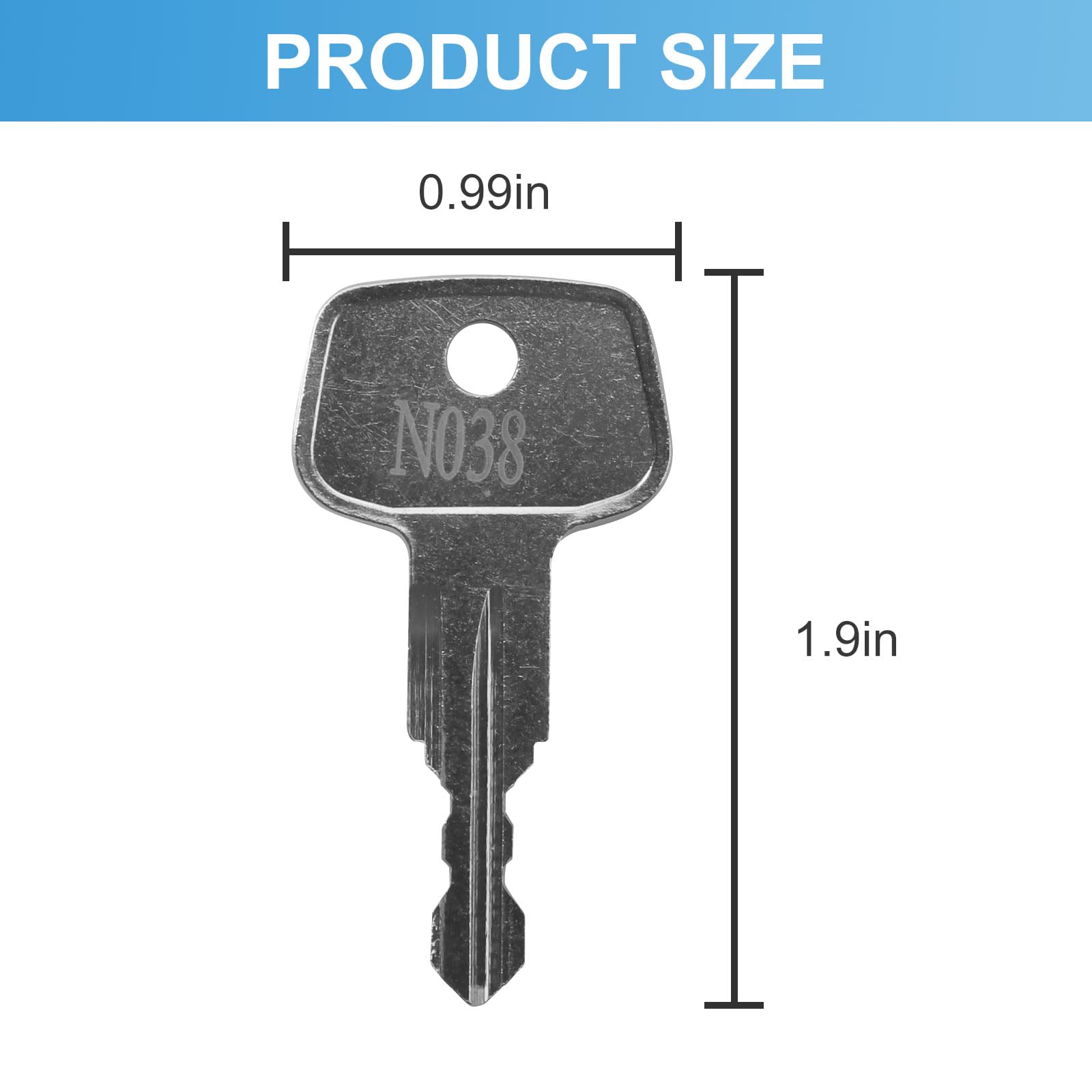 Screw Man Car Rack Replacement Key N038 (2 Pcs) Fits for Thule Compatible Roof Racks, Cargo Box, Carriers, Crossbars Code N038