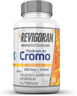 Revigoran Picolinato de Cromo 250 mcg - Alta Concentração - 60 cápsulas, Nutrends