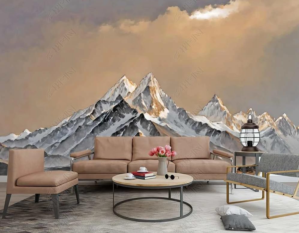 Papier peint panoramique haut de gamme decoration murale salon de style moderne