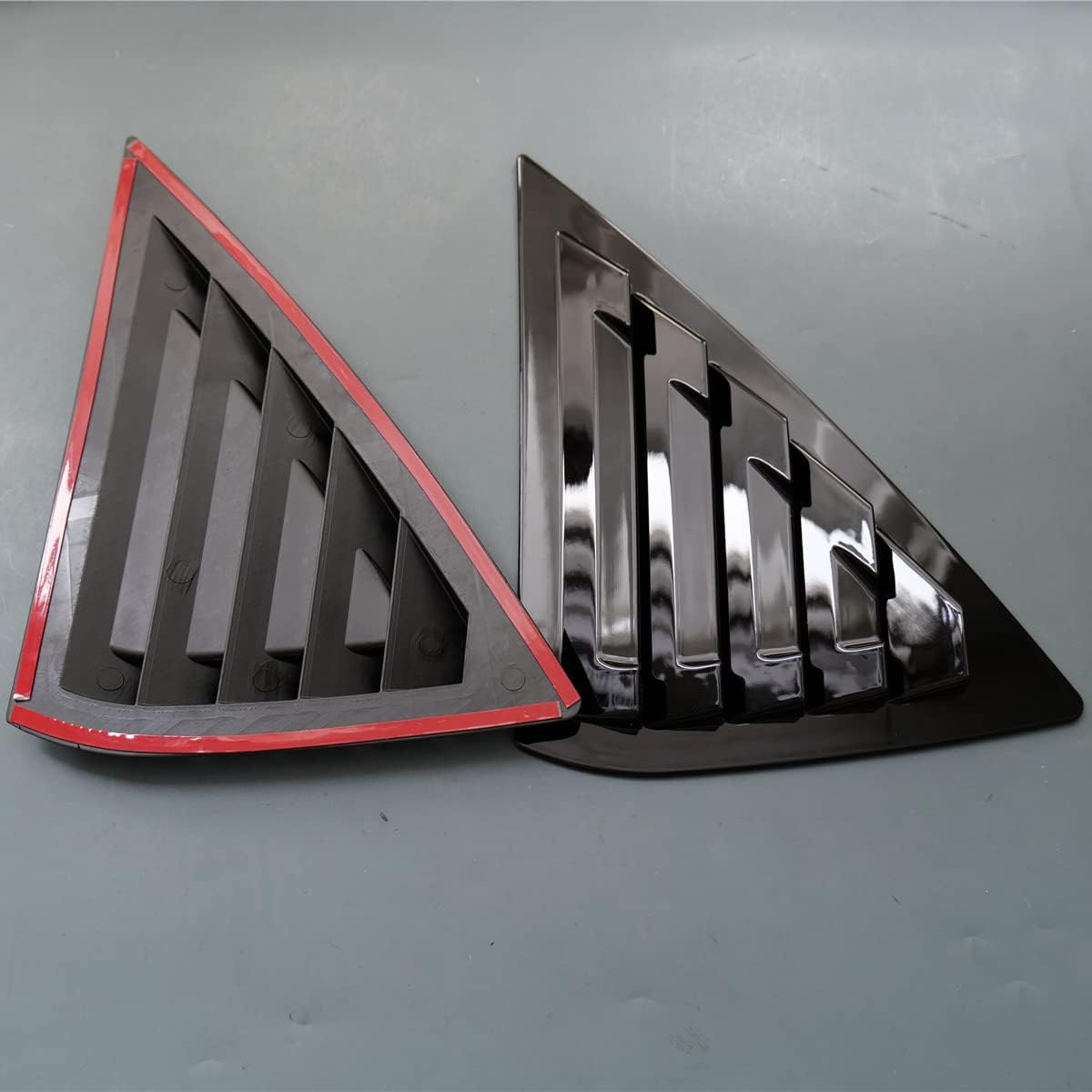 2X Sport Style Gloss Black Quarter Window Scoops Louvers for Nissan Sentra 2013-2019 (Gloss Black)