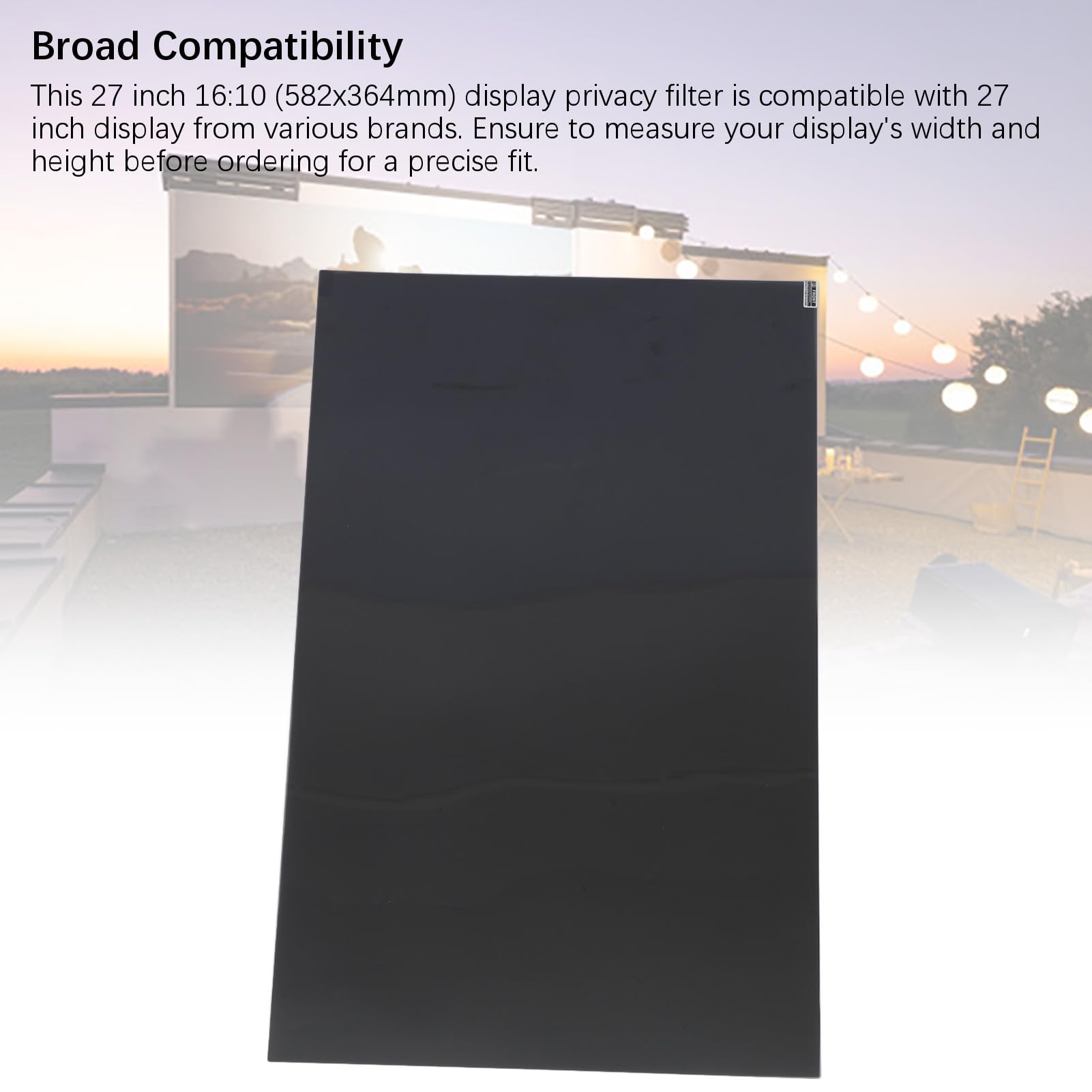 Filtro de privacidad para pantalla de ordenador de 27 pulgadas y relación de aspecto 16:10, protector de privacidad con filtro contra la luz azul, visión clara y acabado mate