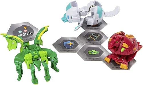 Miniatura 4 de Bakugan Paquete de iniciación de 3 unidades, Garganoide Ventus, criaturas transformadoras coleccionables, para edades de 6 años en adelante