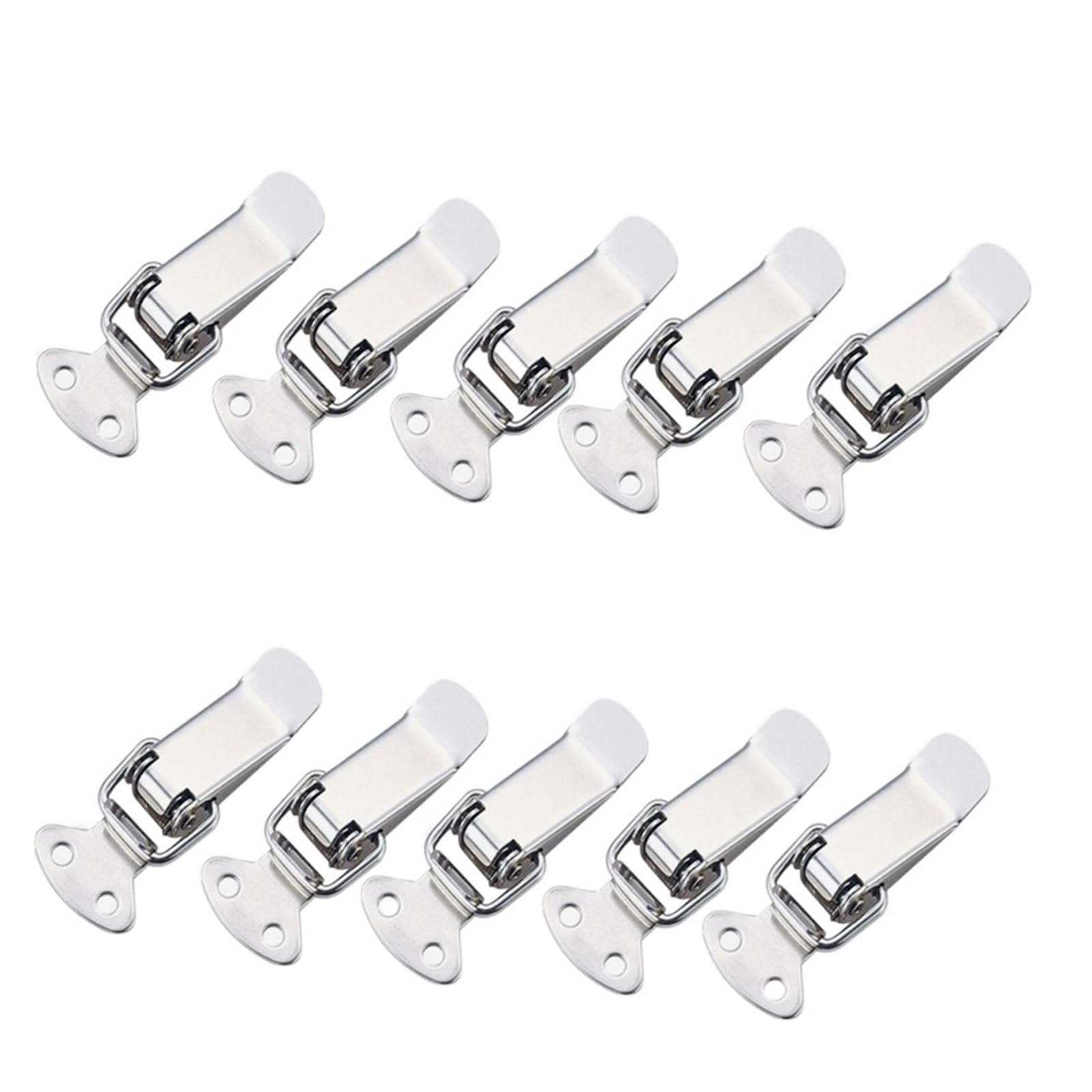 Zatrzask zatrzaskowy ze sprężyną ze stali nierdzewnej | Wielokolorowy 46 x 21 mm 4 sztuki ze stali miękkiej ze sprężyną: okno do drzwi przesuwnych w szafce(Black Iron)