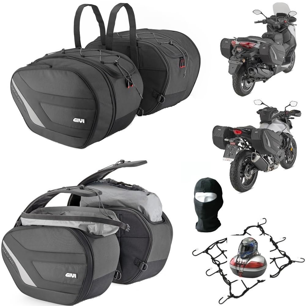 GIVI BORSE LATERALI SOFFICI MOTO EASY 11 18-25 LT POLIESTERE RIPSTOP 600D COMPATIBILE HONDA ADV 350