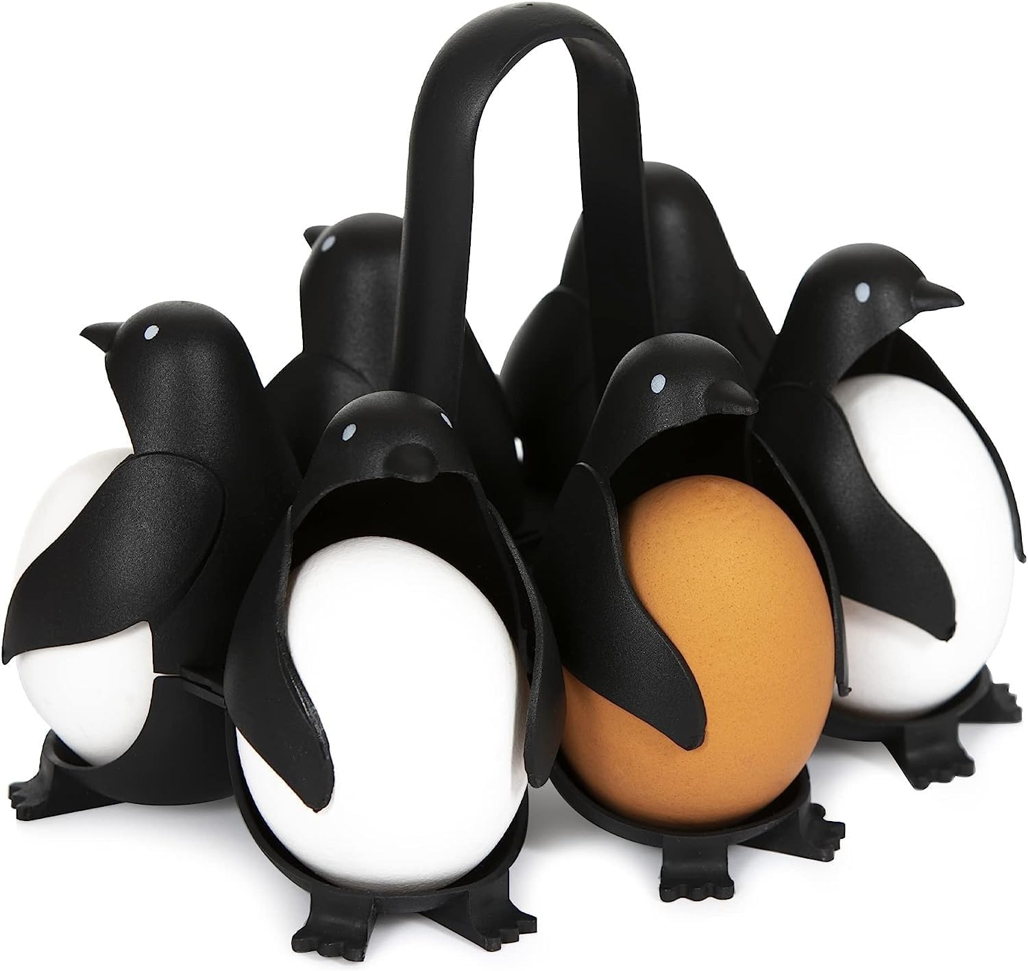 Egg Boiler, Holder, And Storage, 3-in-1,Penguin Shaped Egg Cooker, Egg Maker For Soft And Hard-Boiled Eggs, Refrigerator Storage, Kitchen Gadget And Home Decor Boiling Device.