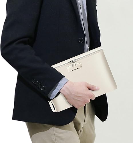 Miniatura 7 de Bolsa de documentos ignífuga con cerradura, bolsa de dinero ignífuga e impermeable de 5200 F con cierre de cremallera, bolsa de almacenamiento para