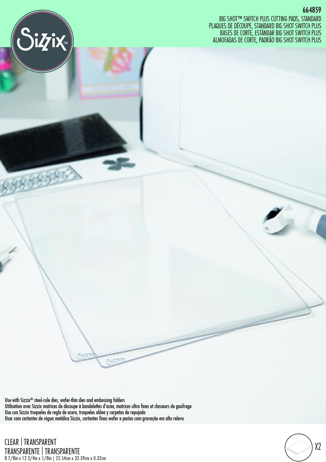 Big Shot Switch Plus Accessory Cutting Pads Standard 1 Pair