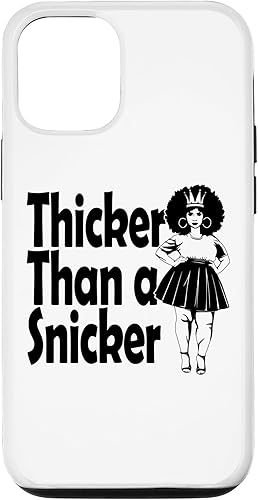 Funda para iPhone 13 Pro Thicker Than A Snicker Black Girl Magic Melanin para mujeres y niñas