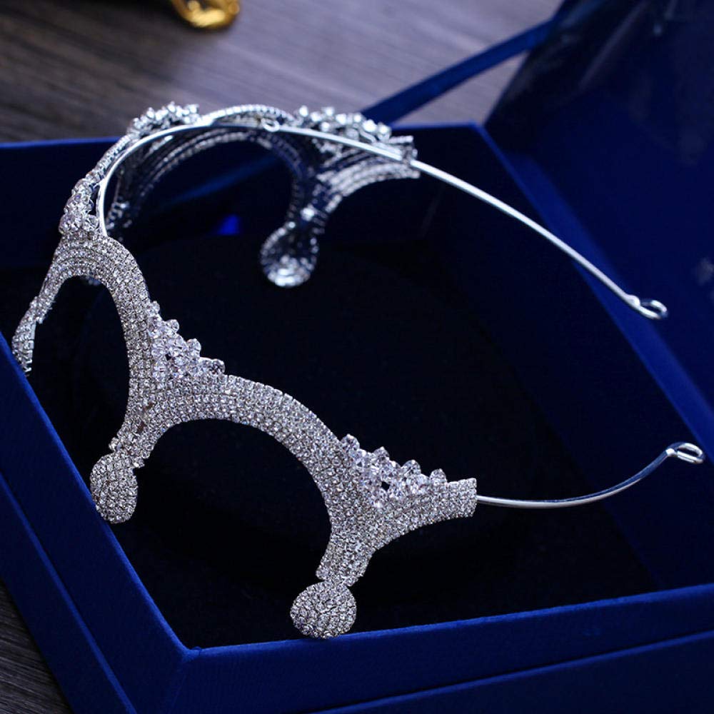 Tiara Ruinuo 316L'Alliage Brillant Coiffe La Couronne Argent Femme Fée Simple Fashion Mariage Accessoires Cheveux Serre-Tête Vintage Cadeau Parti
