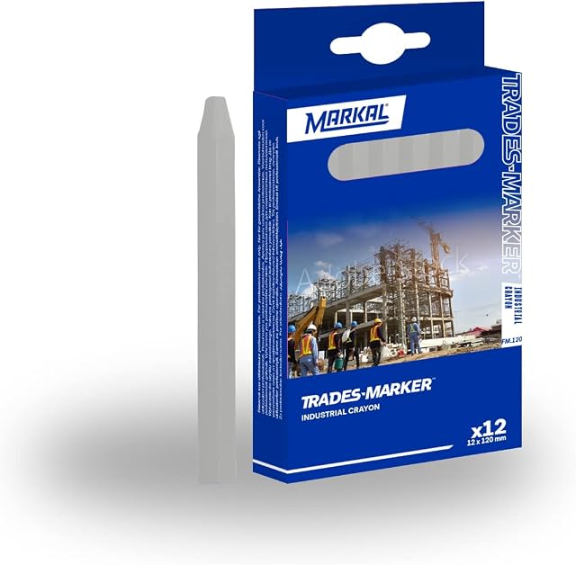 Markal 44010100 FM. 120 Crayons, White (Pack of 12)