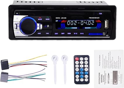 Amazon カーオーディオ Bluetoothカーラジオ Mp3プレーヤー Fm自動オーディオステレオ 導いた 12vハンズフリーを表示します Usbのsd Aux 1 Din Fmプレイヤーハンズフリーコール ステレオレシーバー Color 5 24v Gusaj Dvd プレーヤー