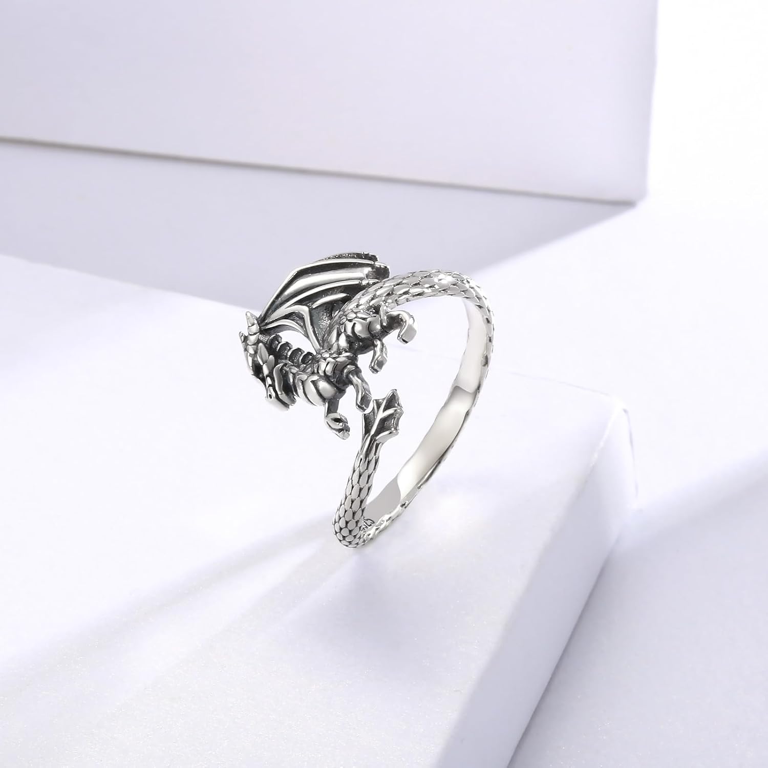 925 Sterling Silver Dragon Stud Earrings Rings for Women Men Hypoallergenic Dragon Jewelry Fantasy Inspired Gifts for Dragon Lovers