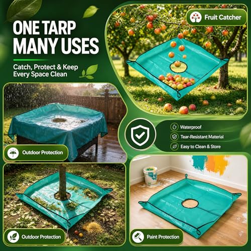 Bâche de coupe buisson portable pour ramasser les feuilles sans se baisser