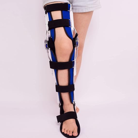 Knee Brace, Hip Knee Ankle Foot Orthosis, Adjustable Knee Ankle Foot Orthosis Brace, Knee Ankle Foot Orthosis Brace Fixed Stiff Thigh Knee Joint Ankle Foot Spport and Ankle Fixator