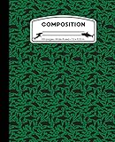 Composition: Sharks Green Marble Composition Notebook Wide Ruled 7.5 x 9.25 in, 100 pages book for boys, kids, school, students and teachers