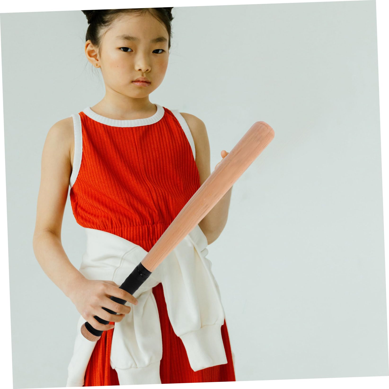 Mazza da Baseball Sportiva in Legno di Faggio 54 Cm Impugnatura e Logo, Bastone Leggero per Allenamento Ragazzo Ragazza, Ragazzi e Adulti, Attrezzatura Outdoor per Esercizi