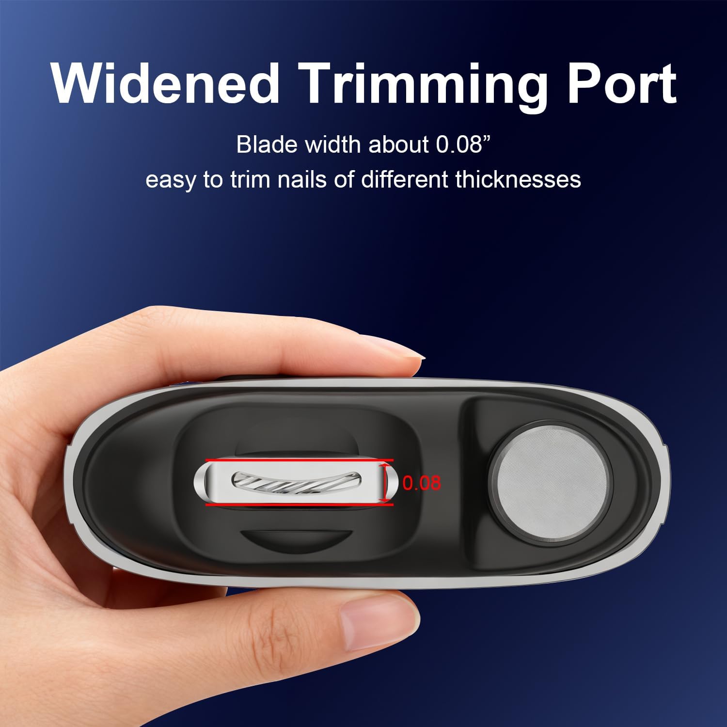 Electric Nail Clipper 3-in-1 with LED Light, Electric Nail Trimmer, Filing & Buffing, Magnetic Cover, Wide Opening for Thick Nails, Type-C Charge, Safe for Kids, Adults & Seniors image 3