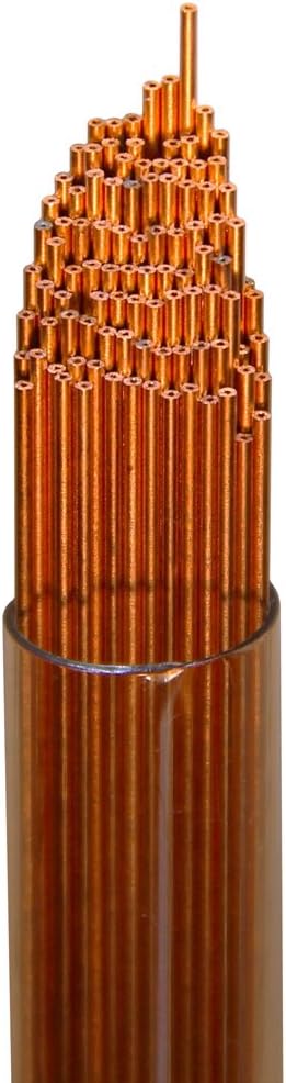 Wire Guy Supply 1.0mm Copper Single Channel EDM Drill Tubes 400mm (100 Pieces) Small Micro Hole Popper Electrodes Rods