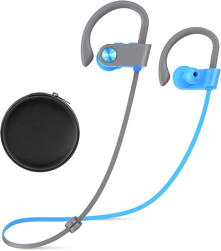 Bluetooth 5.3 Headphones, Wireless Sports In-Ear Earbuds IPX7 Waterproof | 16 Hours Playtime, Sweatproof Stereo Earphones with MIC, Noise Cancelling Headsets for Gym Running Workout, Clear Sound